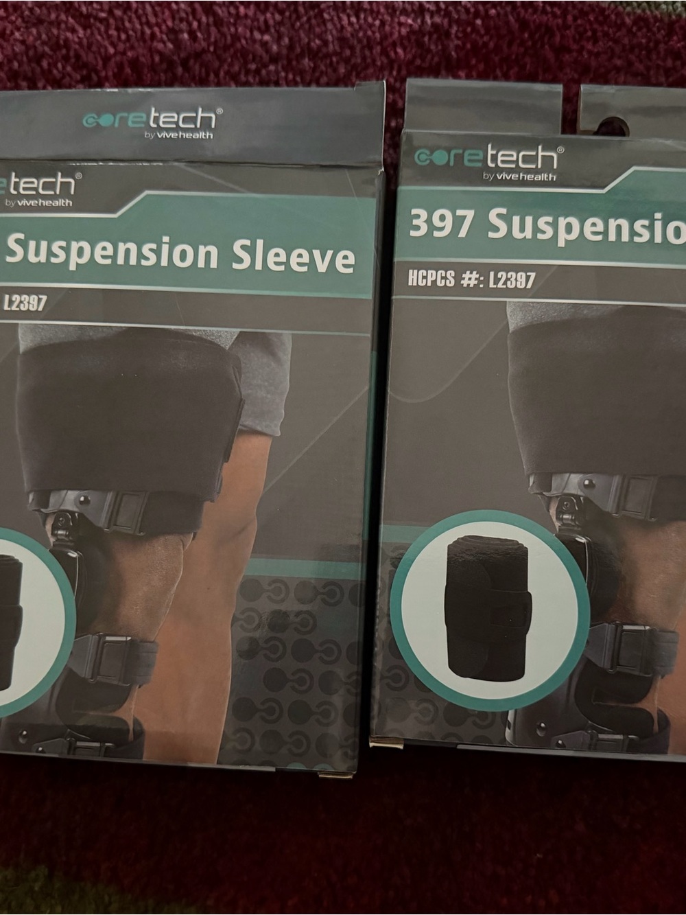 2 Black Suspension Sleeve Knee Supports - CoreTech